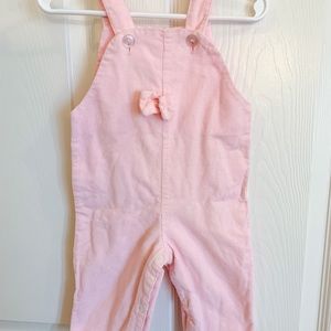 Vintage Pink Corduroy Overalls - Size 6 Months
